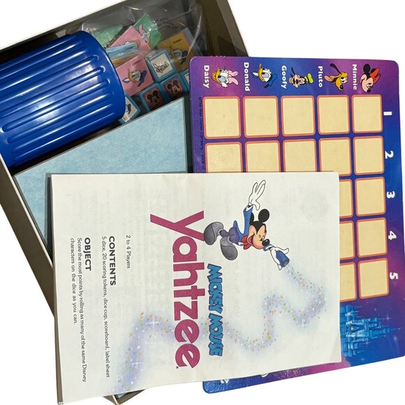 Mickey Mouse Yahtzee Board Game For Kids Ages 5+ 2-4 Players By Milton Bradley C - Picture 6 of 6